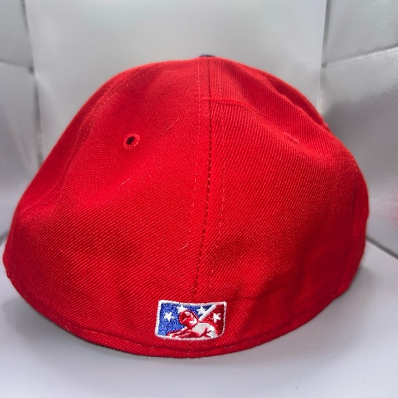 Vtg MILB 7 1/4New Era 5950 Hat Pro Model Reading Phillies Wool On Field - Picture 5 of 9